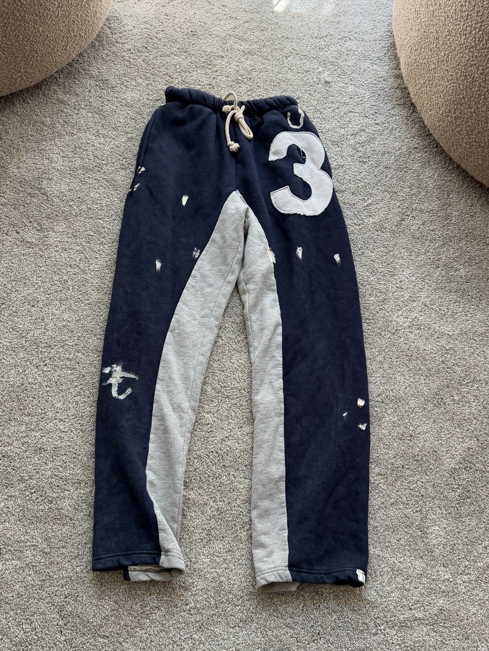 MNML Navy & Gray Number 3 Jogger Sweatpants